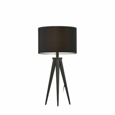 HOMEROOTS Black Metal Table Lamp14 x 14 x 28 in. 372801